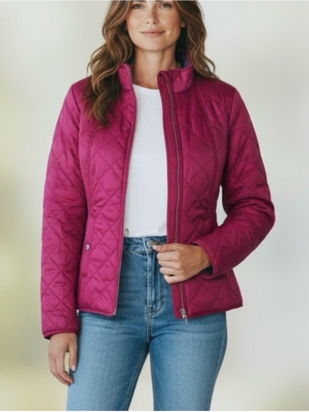 Barbour Fuchsia Quilted Jacket
